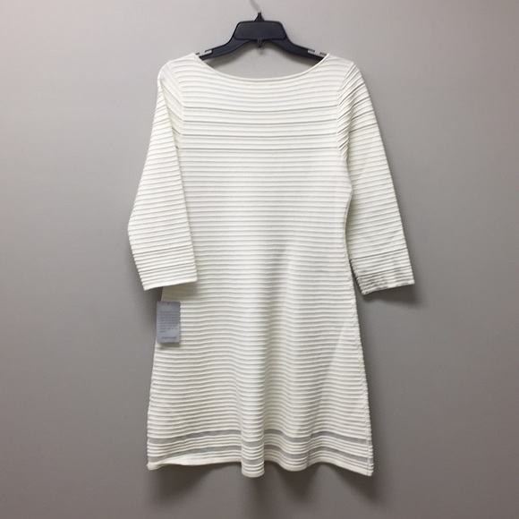 Eliza J Mesh Knit Long Sleeve Dress Petite Large - Picture 8 of 8